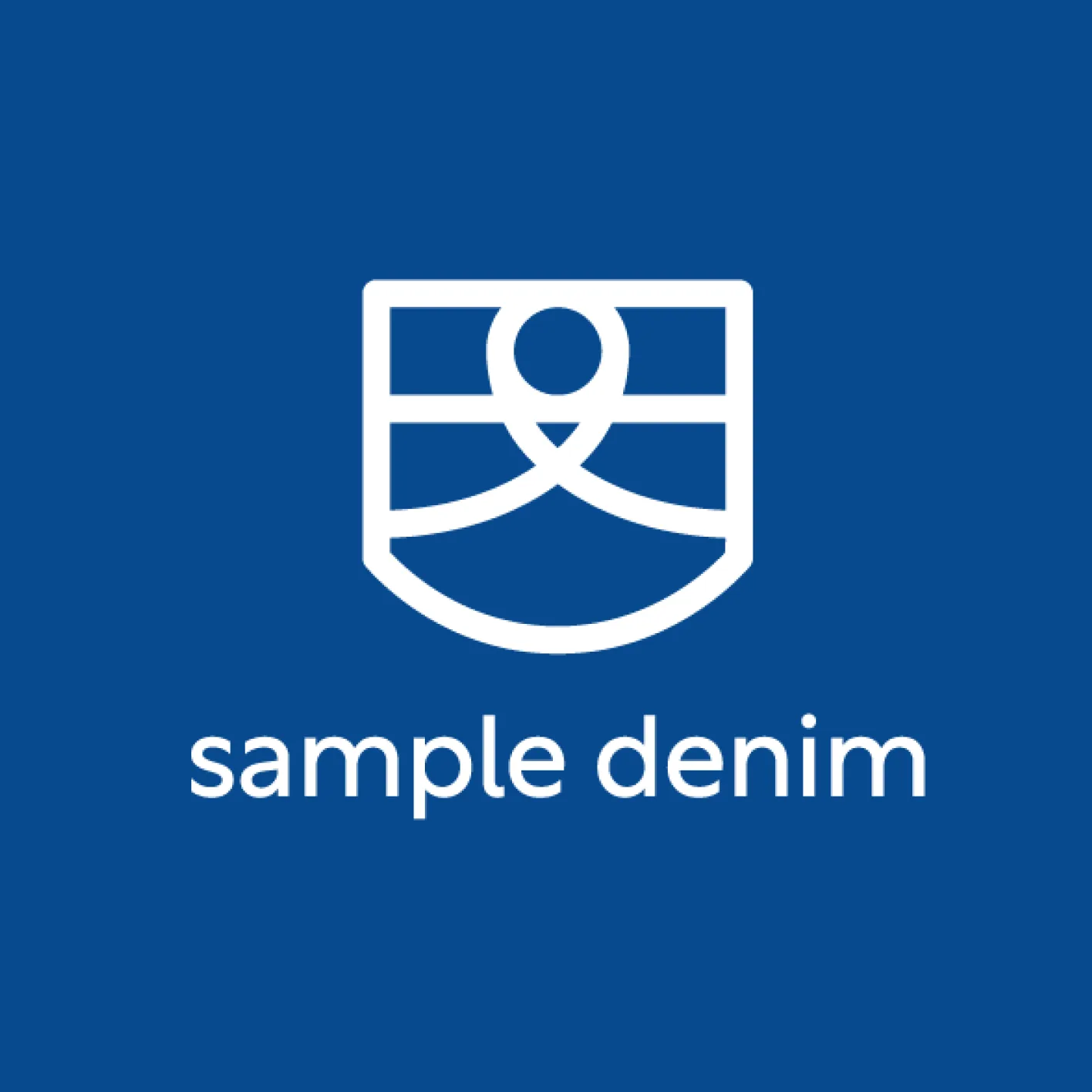 Construccion del isotipo de Sample Denim.